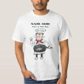 Gepersonaliseerd Cartoon Chef T Shirt (Voorkant)