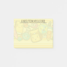 Gepersonaliseerd Cartoon schoolpatroon Post-it® Notes