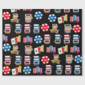 Gepersonaliseerd casino cadeaupapier (Vlak)