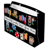 Gepersonaliseerd casino groot cadeauzakje (Achterkant Gekanteld)