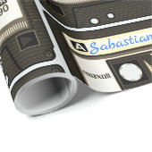 Gepersonaliseerd Cassette Mixtapenaam, Omschrijvin Cadeaupapier (Rol Hoek)