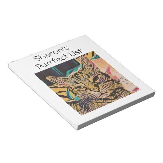 Gepersonaliseerd Cat Notitieblok (Schuin)