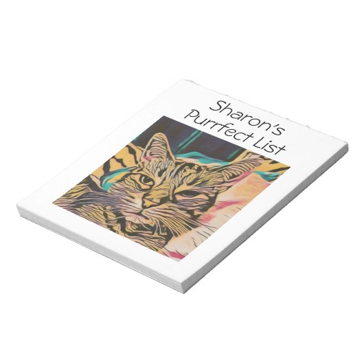 Gepersonaliseerd Cat Notitieblok (Linkerzijde)