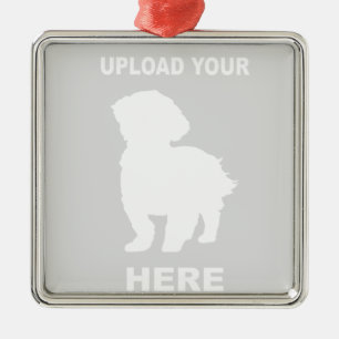 Gepersonaliseerd Cavachon Ornament, de Foto van Metalen Ornament