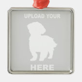 Gepersonaliseerd Cavachon Ornament, foto Pet Metalen Ornament (Voorkant)