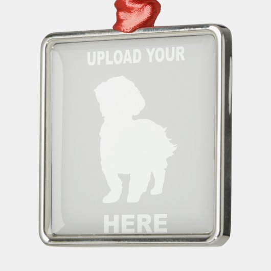 Gepersonaliseerd Cavachon Ornament, foto Pet Metalen Ornament (Links)