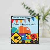 Gepersonaliseerd Cement Mixers Verjaardag Kaart (Staand voorkant)