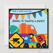 Gepersonaliseerd Cement Mixers Verjaardag Kaart (Voorkant)
