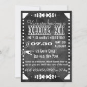 Gepersonaliseerd Chalkboard Roaring 20s Partij Kaart (Voorkant)
