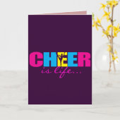 Gepersonaliseerd Cheer Cheerlead Paars Kaart (Gele Bloem)