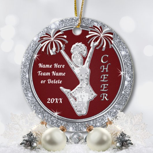 Gepersonaliseerd, Cheerleader Ornament, Cheer Favo Keramisch Ornament