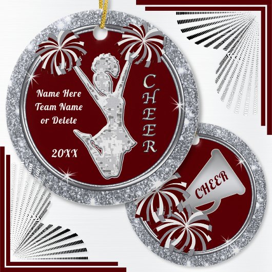 Gepersonaliseerd, Cheerleader Ornament, Cheer Favo Keramisch Ornament