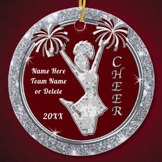 Gepersonaliseerd, Cheerleader Ornament, Cheer Favo Keramisch Ornament