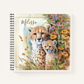 Gepersonaliseerd Cheetah School Kantoor Gift Notitieboek (Voorkant)