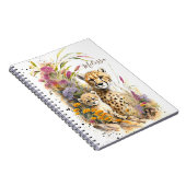 Gepersonaliseerd Cheetah School Kantoor Gift Notitieboek (Rechterzijde)