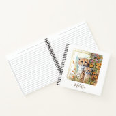 Gepersonaliseerd Cheetah School Kantoor Gift Notitieboek (Binnen)