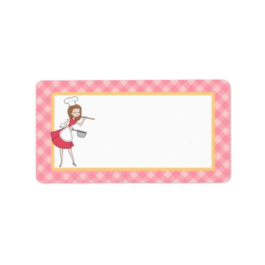 Gepersonaliseerd Chef Custom Label in Medium (Voorkant)