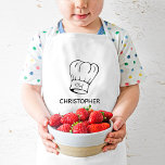 Gepersonaliseerd Chef-Pet Kinder Schort<br><div class="desc">Dit gepersonaliseerde platform is voor de kleine chef die graag wil helpen in de keuken of in het barbecuesgrill. Het kenmerkt een illustratie van het pet van een klassieke chef met het woord "Chef"in manuscript. Pas het met de naam van het kind hieronder in sans serif doopvont aan.</div>