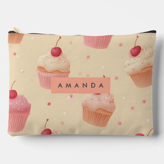 Gepersonaliseerd Cherry Sweet Cupcake patroon Etui (Voorkant)