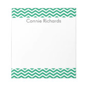 Gepersonaliseerd Chevron-Notitieblok - groen Notitieblok (Voorkant)