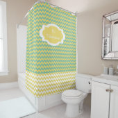 Gepersonaliseerd Chevron Stripe Shower Curtain Douchegordijn (In situ)