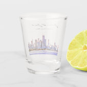 Gepersonaliseerd Chicago Skyline Shot Glass Glas (Achterkant)
