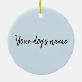 Gepersonaliseerd chihuahua dubbelzijdig keramisch ornament (Achterkant)