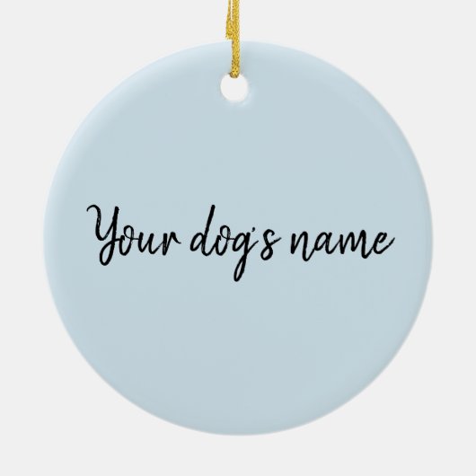 Gepersonaliseerd chihuahua dubbelzijdig keramisch ornament (Achterkant)
