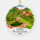 Gepersonaliseerd Chinees Ornament, Aangepast Chine Keramisch Ornament (Voorkant)
