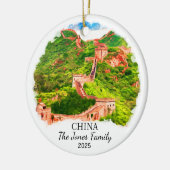 Gepersonaliseerd Chinees Ornament, Aangepast Chine Keramisch Ornament (Links)
