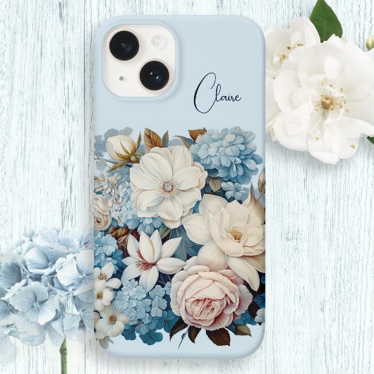 Gepersonaliseerd chique  bloemboeket Case-Mate iPhone case