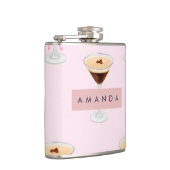 Gepersonaliseerd chique espresso cocktailpatroon heupfles (Rechts)