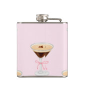 Gepersonaliseerd chique espresso cocktailpatroon heupfles (Achterkant)