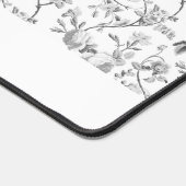 Gepersonaliseerd chique  grijs Roos bloemig Bureaumat (Hoek)