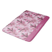 Gepersonaliseerd chique roze glam luxe patroon badmat (Gekanteld)