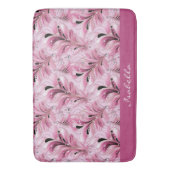 Gepersonaliseerd chique roze glam luxe patroon badmat (Voorkant Verticaal)