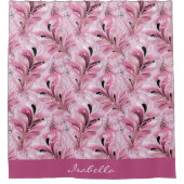 Gepersonaliseerd chique roze glam luxe patroon douchegordijn (Voorkant)