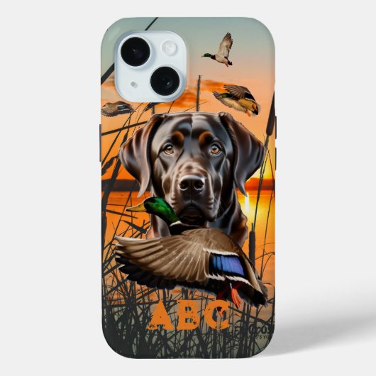 Gepersonaliseerd chocolaatlabrador Case-Mate iPhone case (Achterkant)