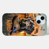 Gepersonaliseerd chocolaatlabrador Case-Mate iPhone case (Achterkant (horizontaal))