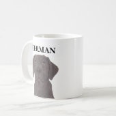 Gepersonaliseerd chocolaatlabrador koffiemok (Voorkant links)