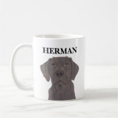 Gepersonaliseerd chocolaatlabrador koffiemok (Links)