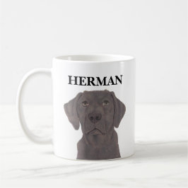 Gepersonaliseerd chocolaatlabrador koffiemok