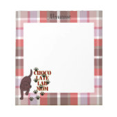 Gepersonaliseerd Chocolade Lab Mam Pset Notitieblok (Voorkant)