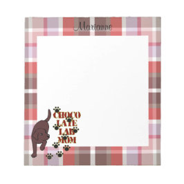 Gepersonaliseerd Chocolade Lab Mam Pset Notitieblok