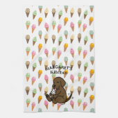 Gepersonaliseerd chocolade laboratorium dat ijskap theedoek (Verticaal)