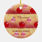 Gepersonaliseerd chocolade laboratorium — Kerstmis Keramisch Ornament (Achterkant)