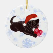 Gepersonaliseerd chocolade labrador Puppy Santa's 