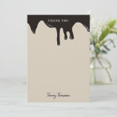 Gepersonaliseerd chocolade thema patroon bedankkaart (Staand voorkant)