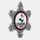 Gepersonaliseerd Choir Music Gift Tin Sneeuwvlok Ornament (Links)