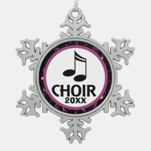 Gepersonaliseerd Choir Music Gift Tin Sneeuwvlok Ornament